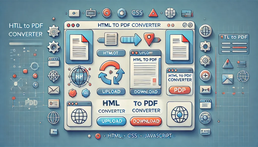 HTML to pdf converter website html css javascript code